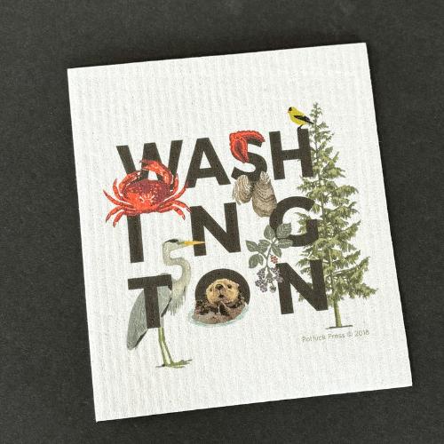 SWEDISH CLOTH WITH WASHINGTON AND ANIMALS