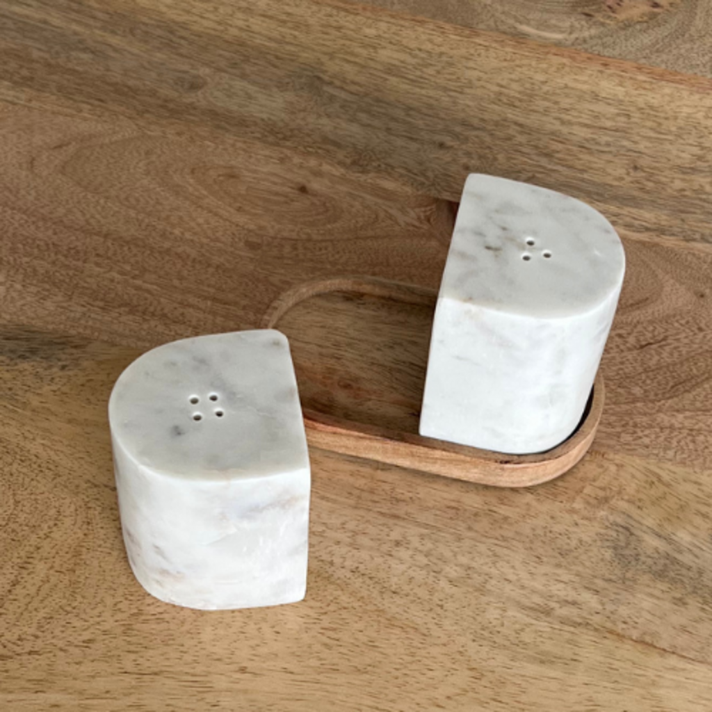Marble Salt and Pepper Shakers