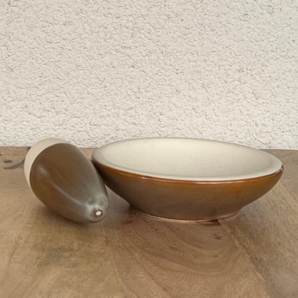 Stoneware Mortar and Pestle
