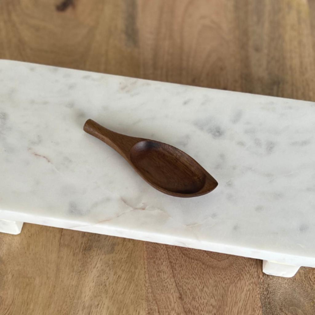 Acacia Wood Leaf Shaped Spoon