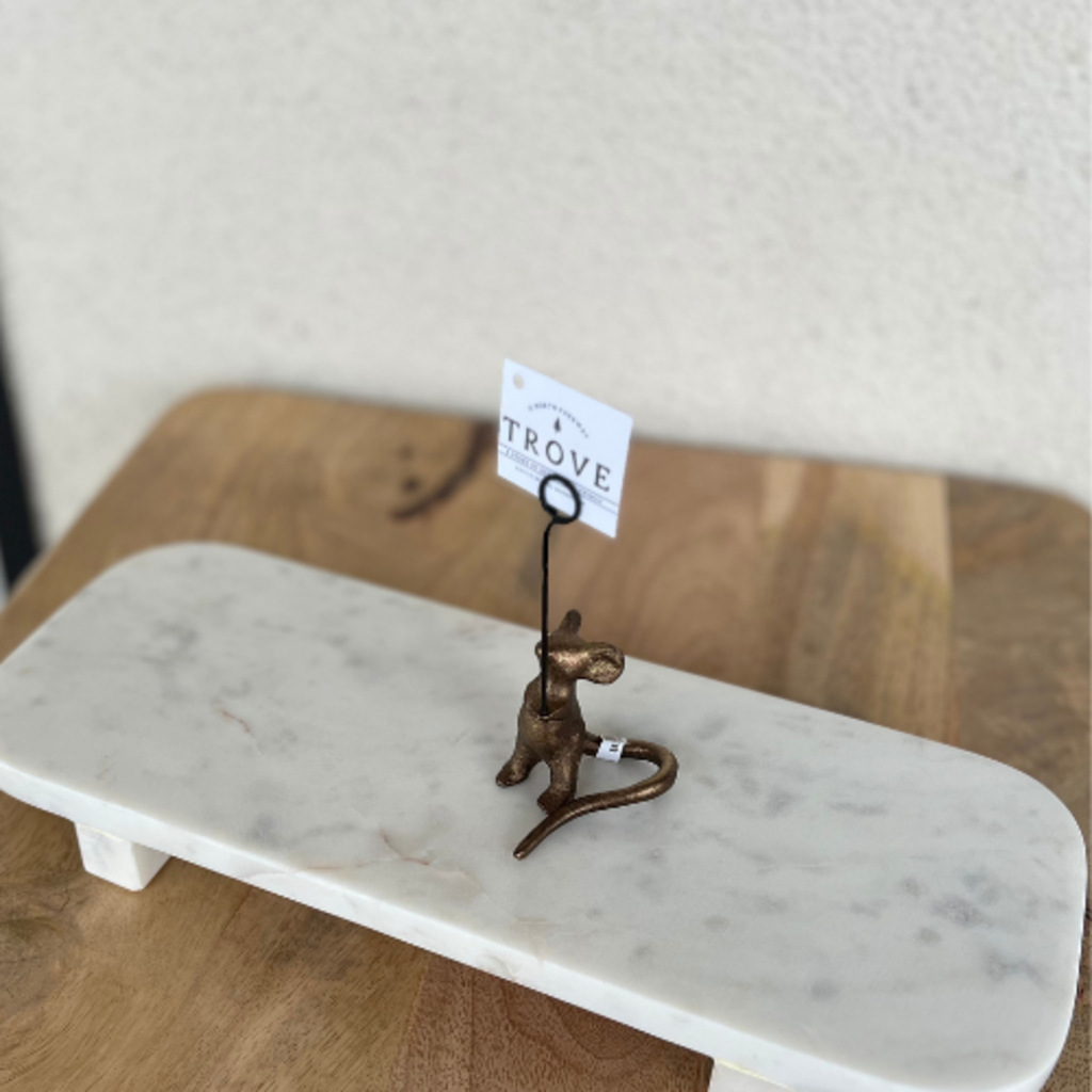 Cast Iron Mouse Card Holder
