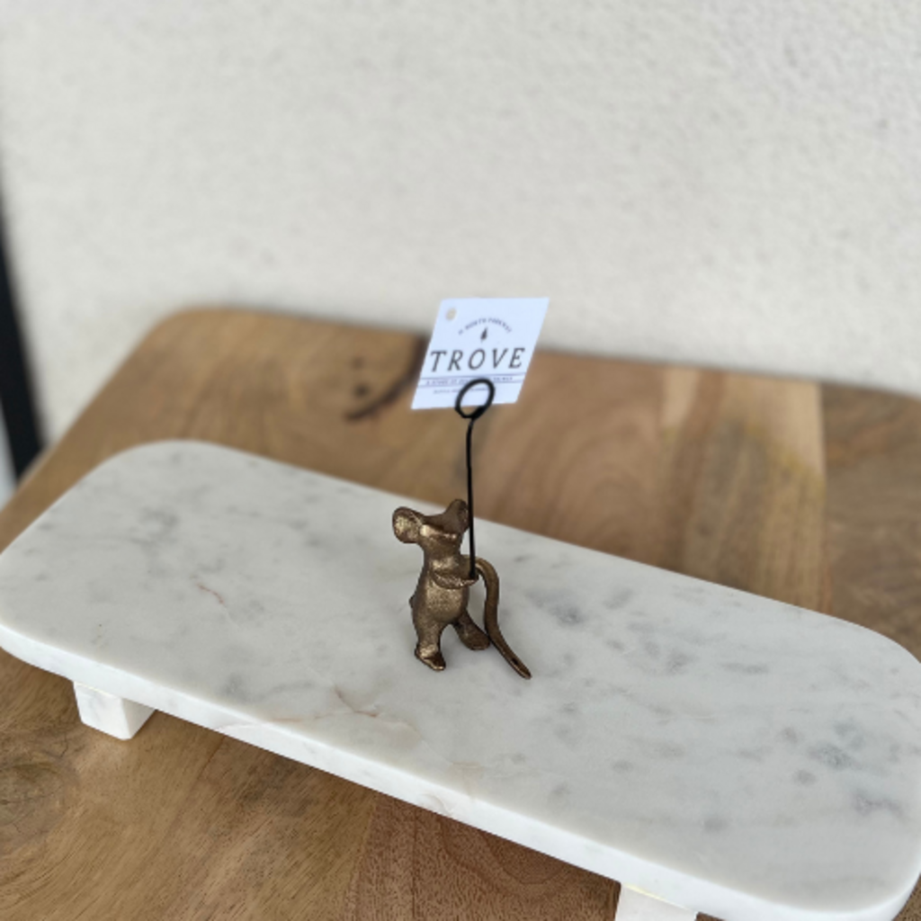 Cast Iron Mouse Card Holder