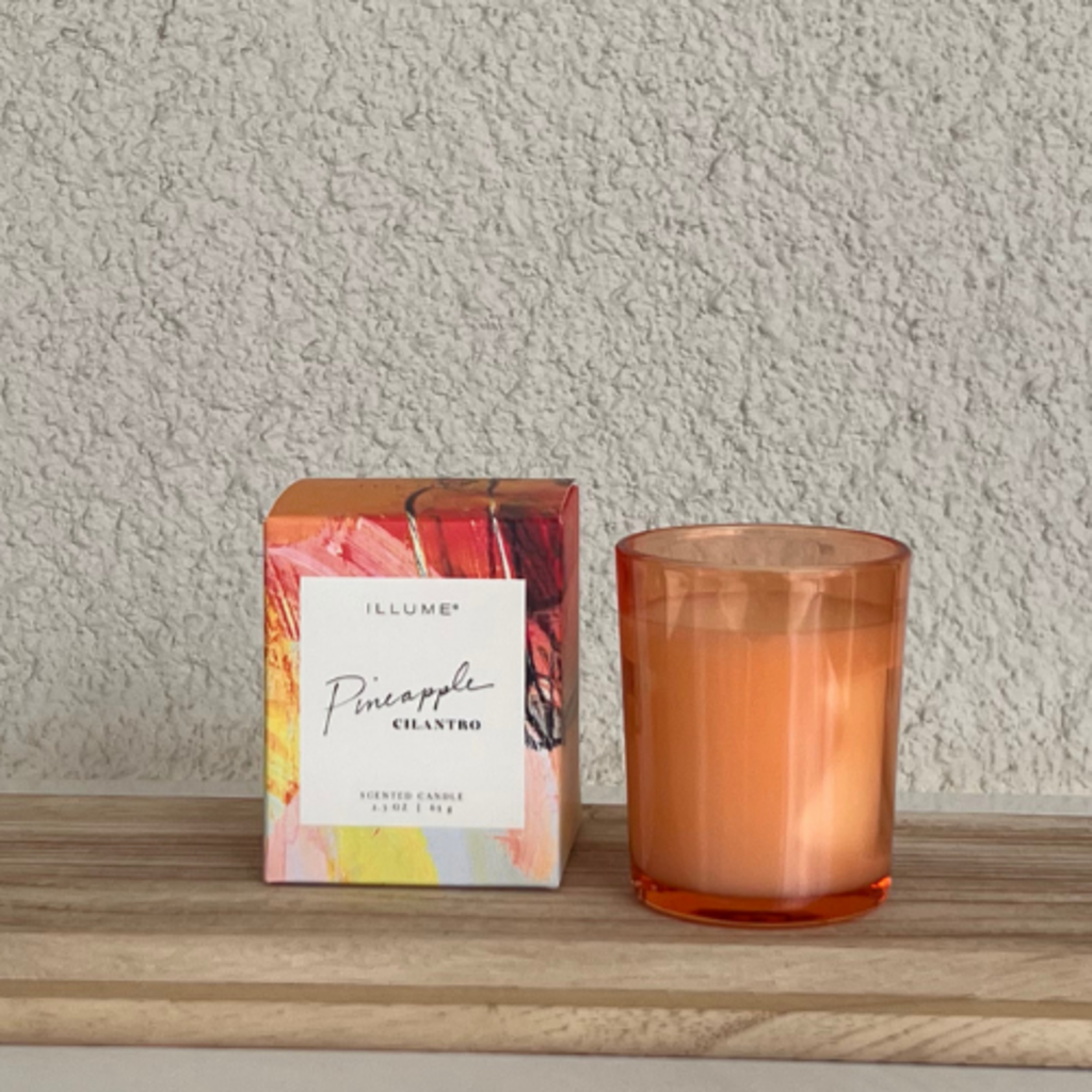 Artist Boxed Votive Candle Pineapple