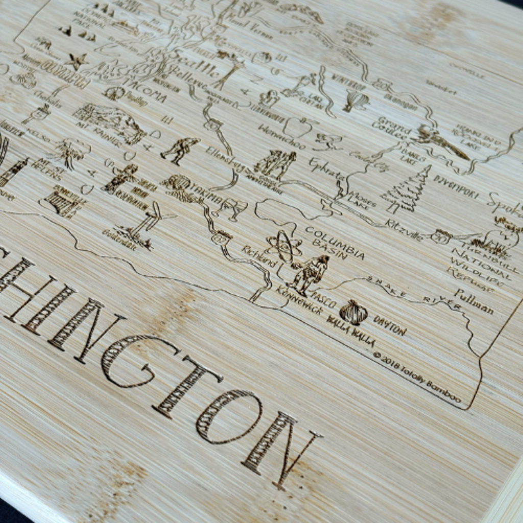 Square Cutting Board Washington State