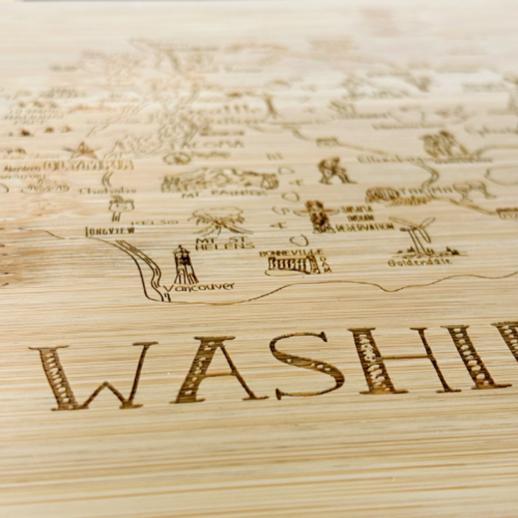 Square Cutting Board Washington State