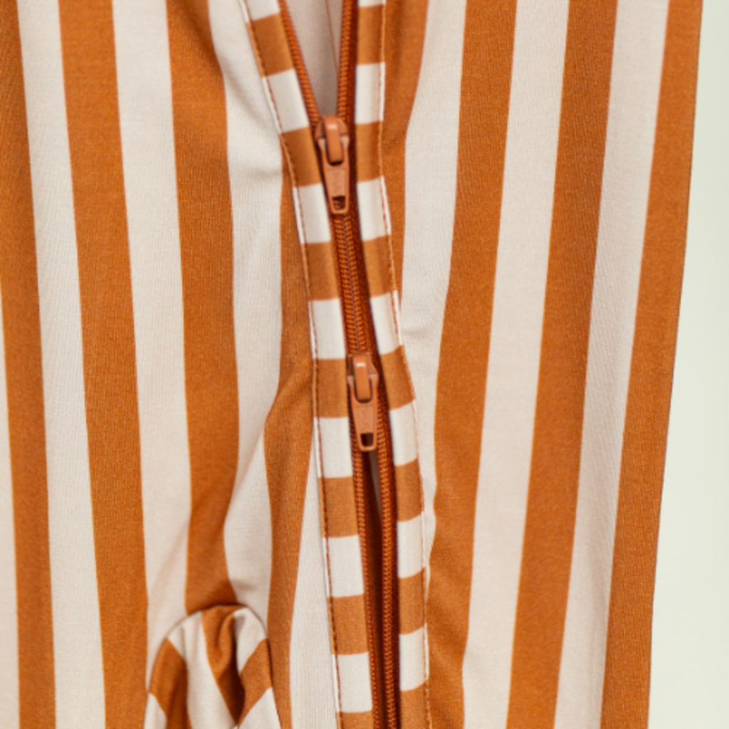 Striped Bamboo Zippy Orange