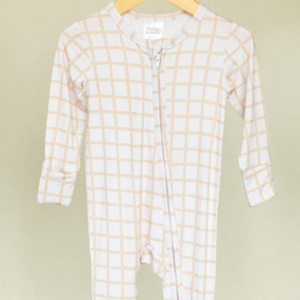Beige Grid Zippy