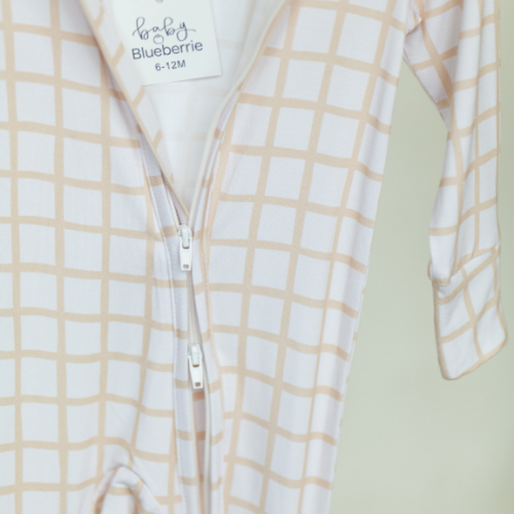 Beige Grid Zippy