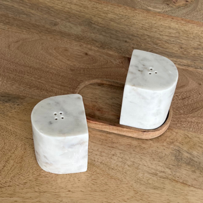Marble Salt and Pepper Shakers