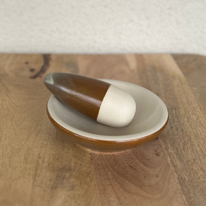 Stoneware Mortar and Pestle