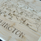 Square Cutting Board Washington State