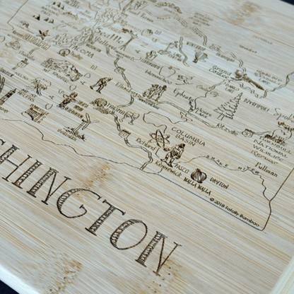 Square Cutting Board Washington State