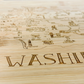 Square Cutting Board Washington State
