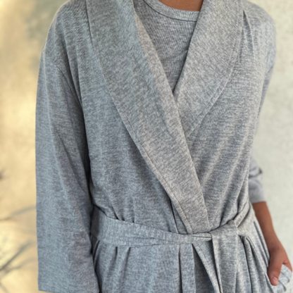 Softies Dream Shawl Collar Robe Grey