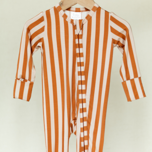 Striped Bamboo Zippy Orange