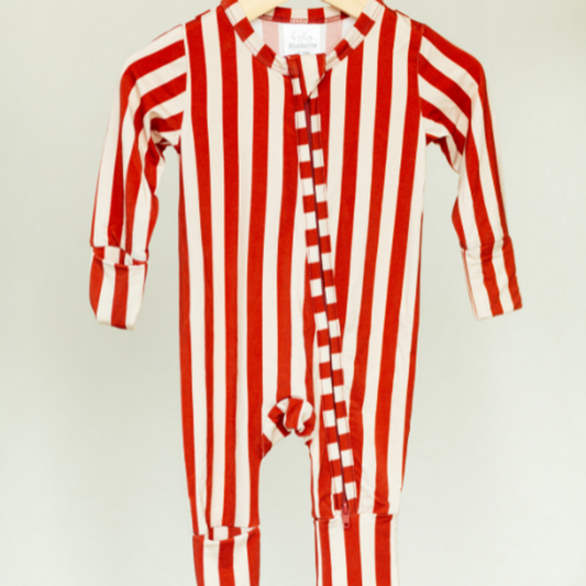 Striped Bamboo Zippy Red