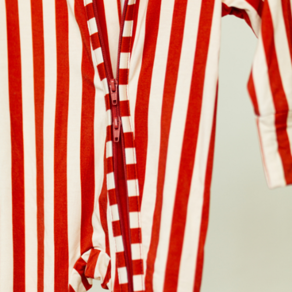 Striped Bamboo Zippy Red