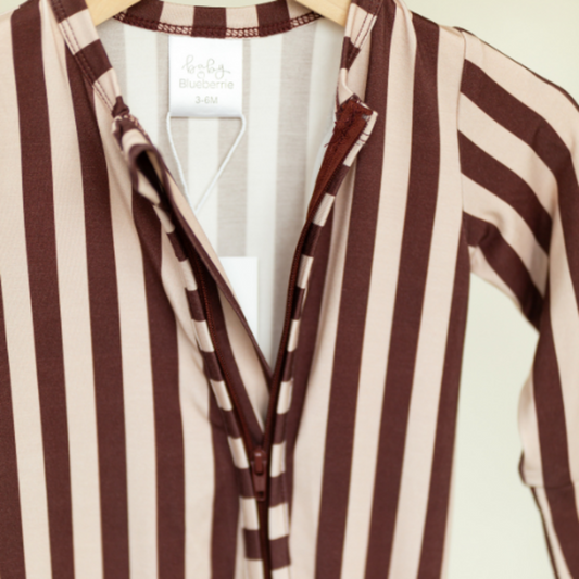 Striped Bamboo Zippy Purple