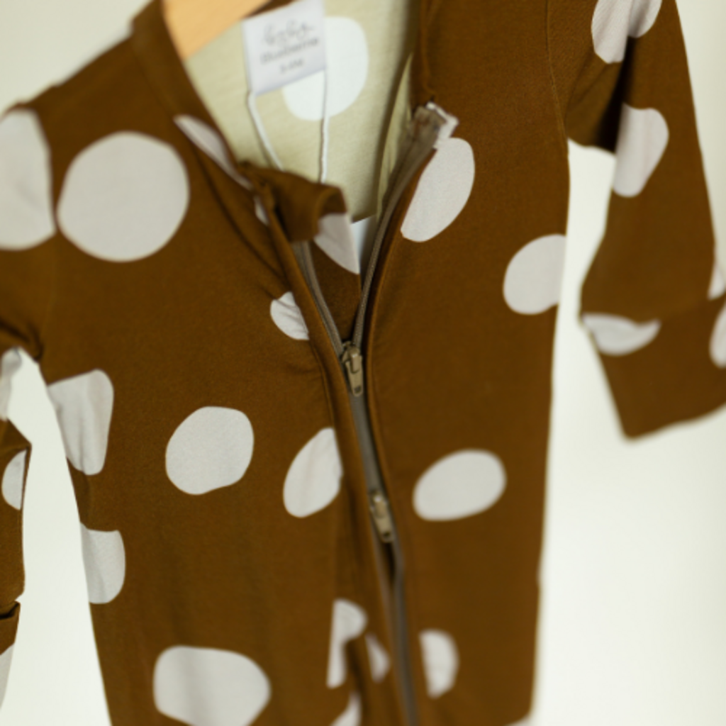 Polka Dot Zippy Olive