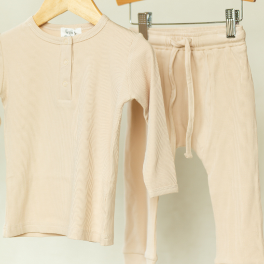 Ribbed Bamboo Set Wheat