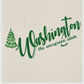 WA State Swedish Cloth Green Cursive